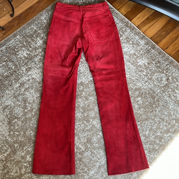 Express Red Suede Pants - Picture 8 of 8